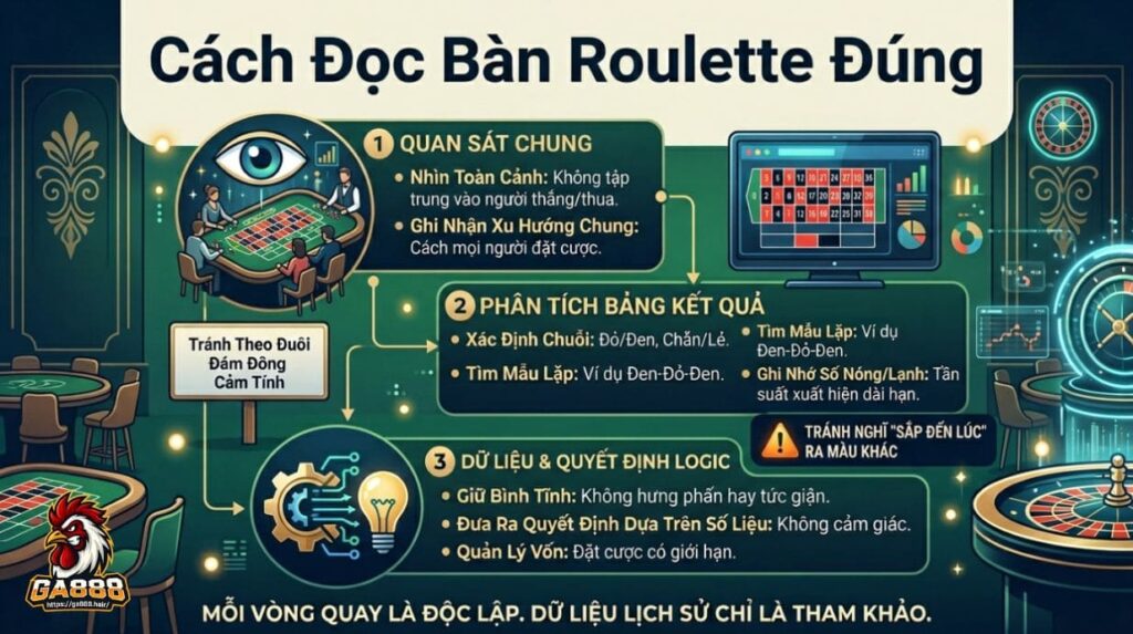 Cách Đọc Bàn Roulette Đúng