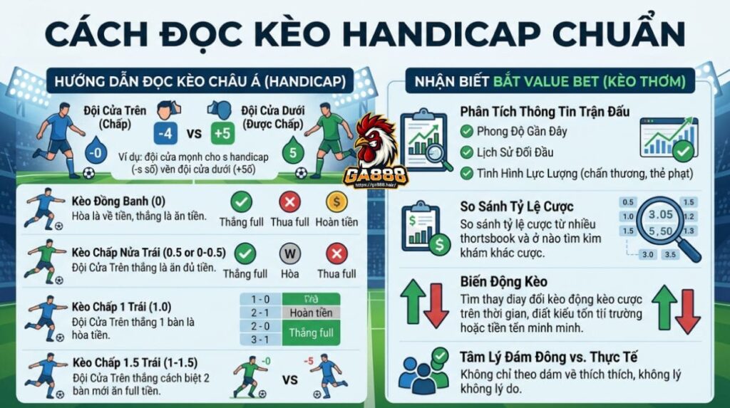 Cách Đọc Kèo Handicap Chuẩn