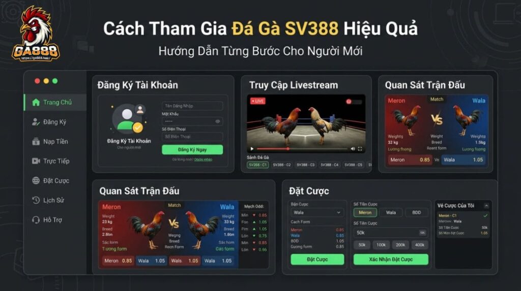 Cách Tham Gia Đá Gà SV388 Hiệu Quả