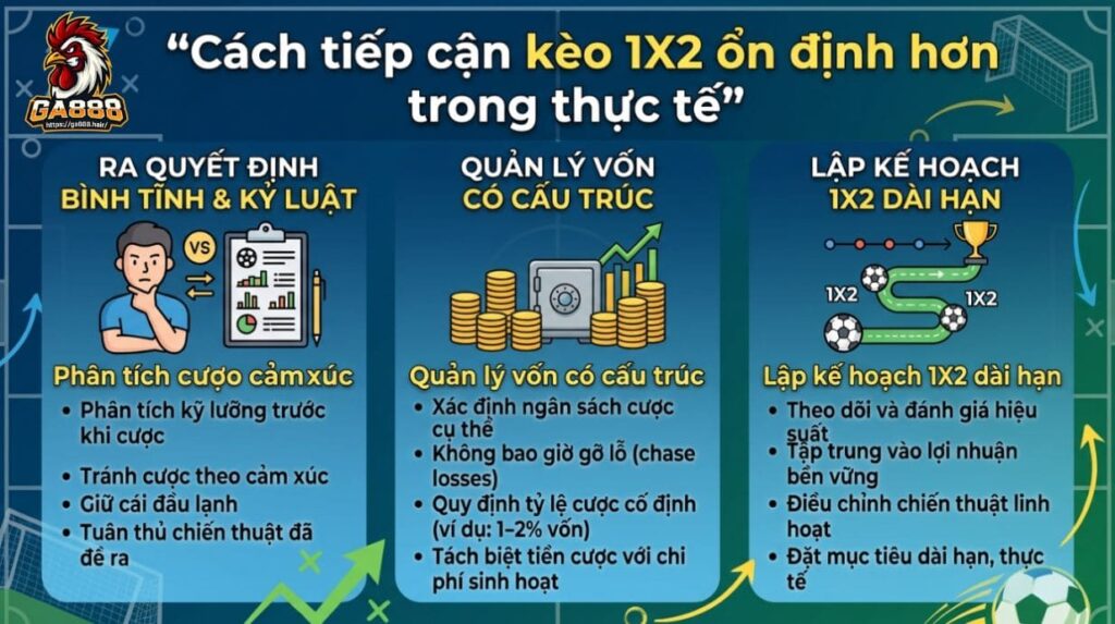 Cách tiếp cận kèo 1X2 ổn định hơn trong thực tế 