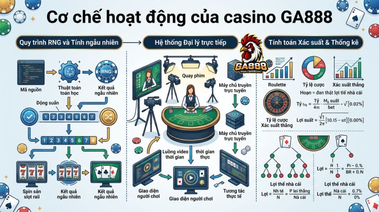 Cơ chế hoạt động của casino GA888