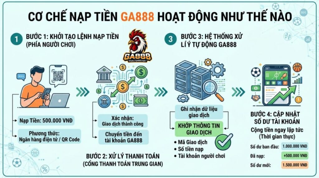 Cơ chế nạp tiền GA888 hoạt động như thế nào