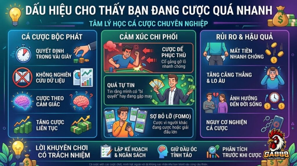 Dấu Hiệu Cho Thấy Bạn Đang Cược Quá Nhanh