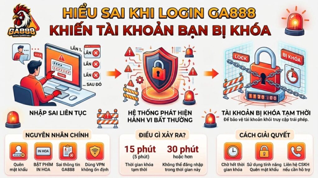 Hiểu sai khi login GA888 khiến tài khoản bạn bị khóa