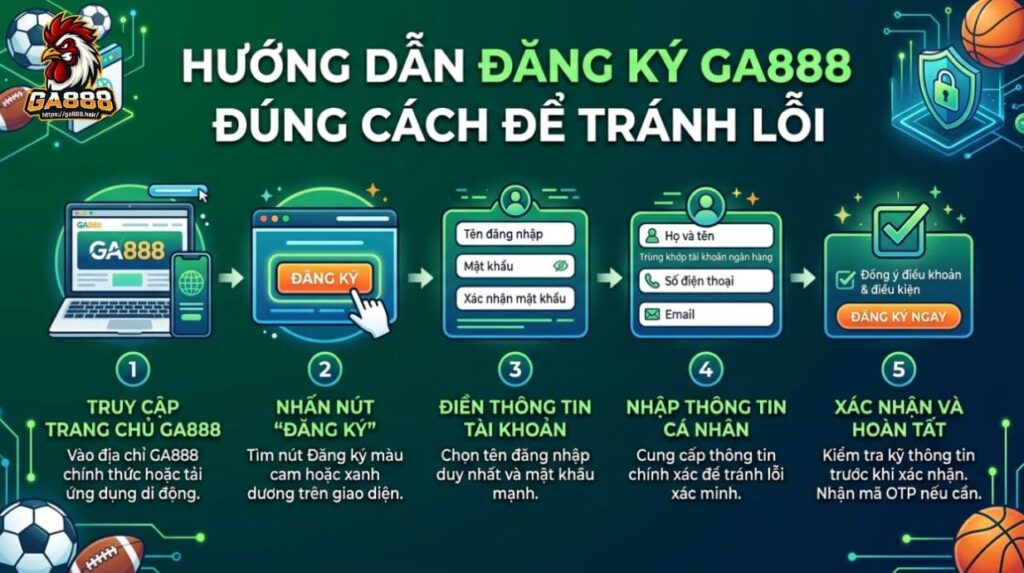 Hướng dẫn đăng ký GA888 đúng cách để tránh lỗi