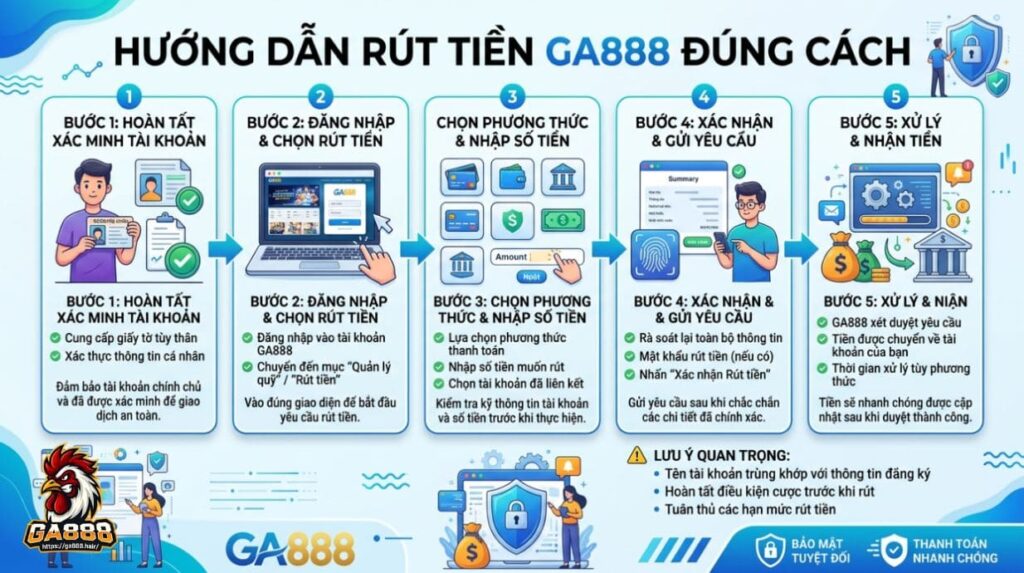 Hướng dẫn rút tiền GA888 đúng cách