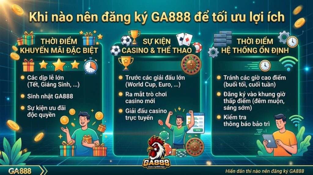 Khi nào nên đăng ký GA888 để tối ưu lợi ích