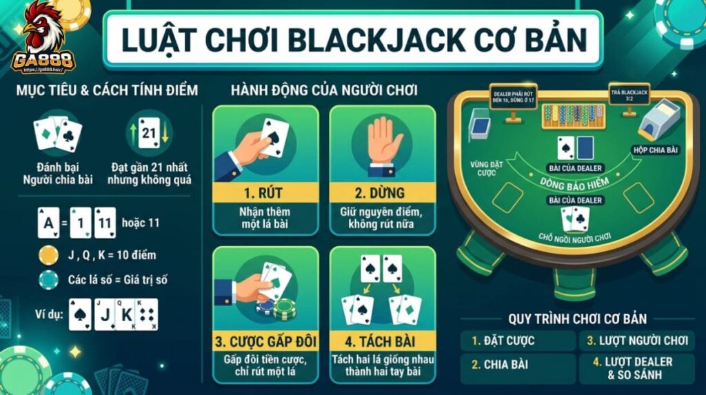 Luật Chơi Blackjack Cơ Bản