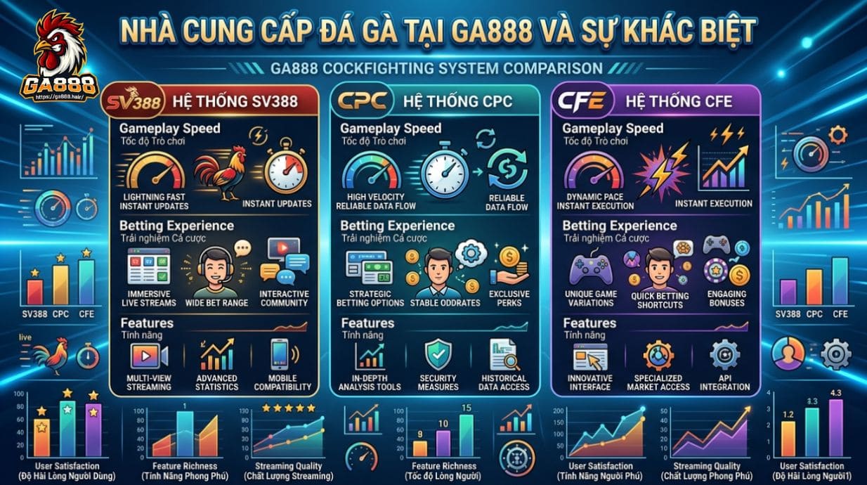 Nhà cung cấp đá gà tại GA888 và sự khác biệt