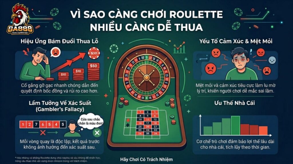 Vì Sao Càng Chơi Roulette Nhiều Càng Dễ Thua