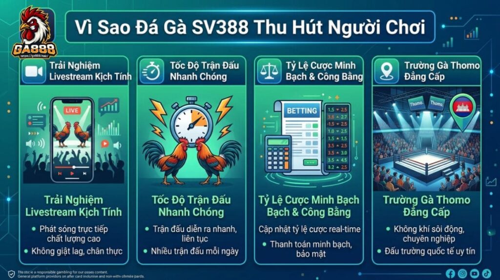 Vì Sao Đá Gà SV388 Thu Hút Người Chơi