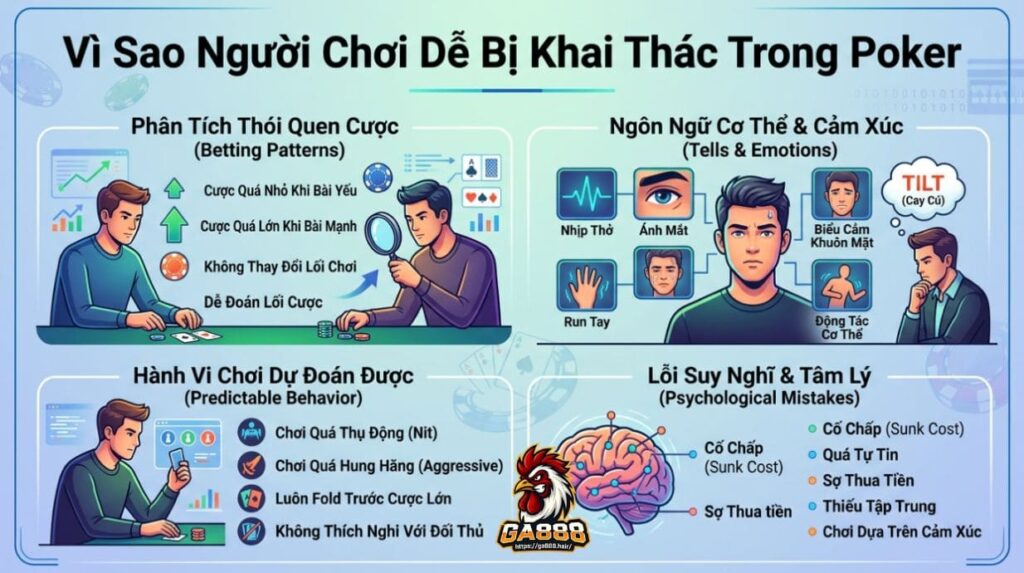 Vì Sao Người Chơi Dễ Bị Khai Thác Trong Poker