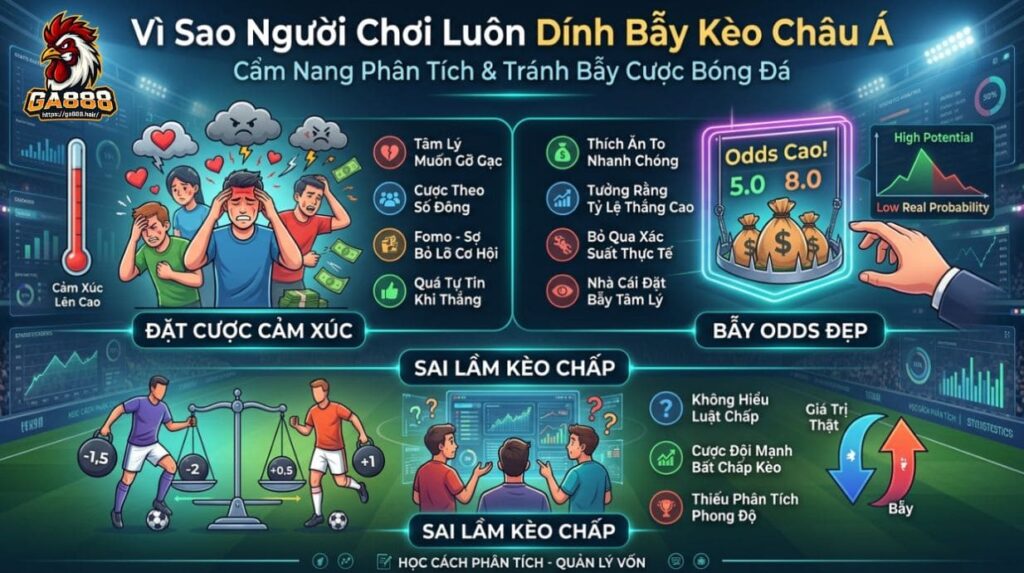 Vì Sao Người Chơi Luôn Dính Bẫy Kèo Châu Á