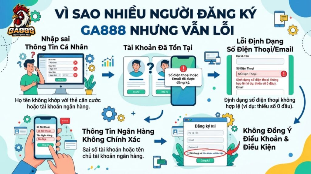 Vì sao nhiều người đăng ký GA888 nhưng vẫn lỗi
