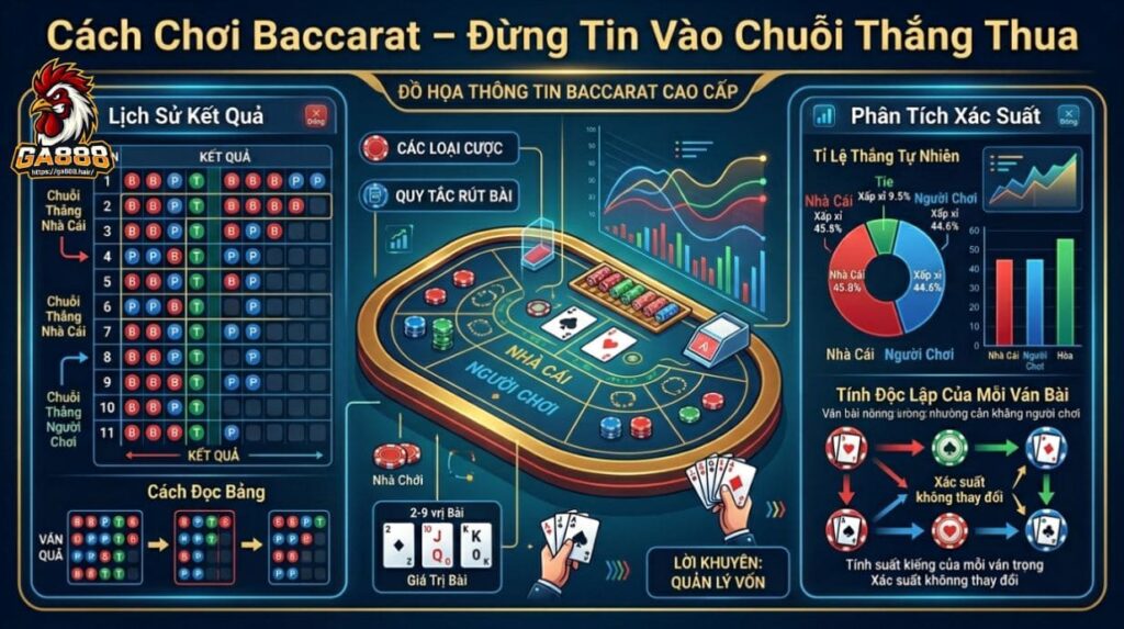 Cách Chơi Baccarat – Đừng Tin Vào Chuỗi Thắng Thua