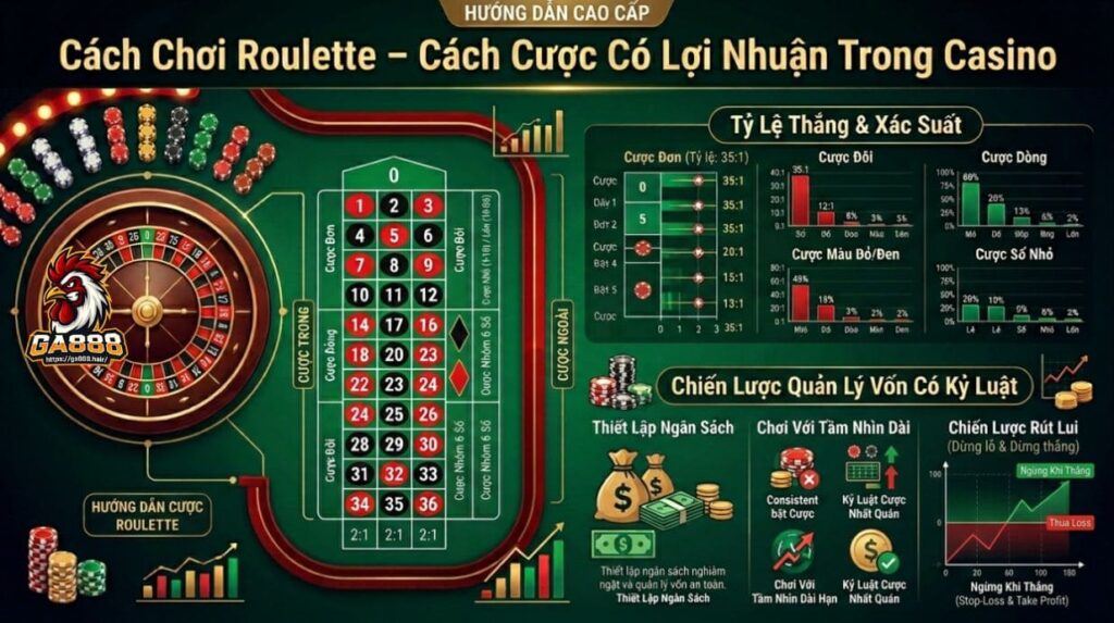 Cách Chơi Roulette – Cách Cược Có Lợi Nhuận Trong Casino